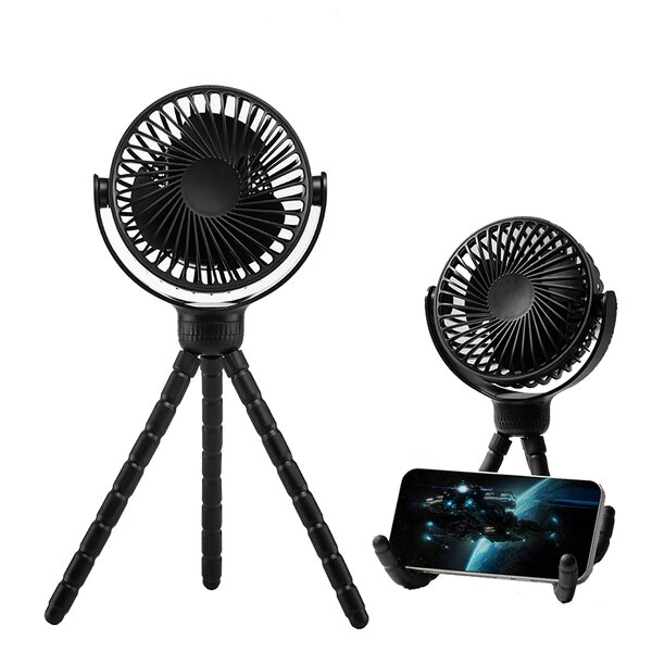 Desk Fan Manufacturer - OEM/ODM F1022 Stroller Rotary Fan Flexible Octopus Tripod