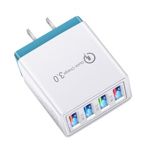Wall Charger Manufacturer - OEM/ODM 4USB Multi-port Travel Fast Chargers US EU Plug