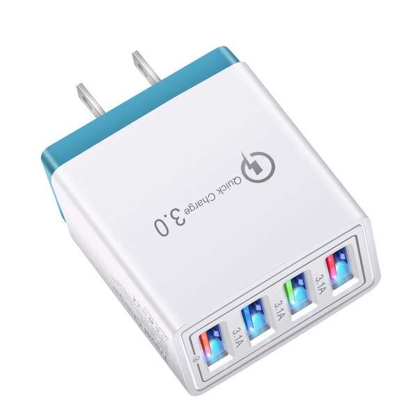 Wall Charger Manufacturer - OEM/ODM 4USB Multi-port Travel Fast Chargers US EU Plug