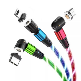 Charging Cable Factory - OEM/ODM 360 Degree Luminous Flowing Light 3 in 1 Magnetic