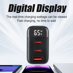 Phone Charger Factory - OEM/ODM New K39 GaN Smart Digital Display 65W Fast Charging