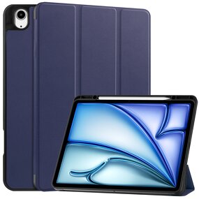 TPU Tablet Case Manufacturer - OEM/ODM Tri-fold Caster Back Cover with Pen Slot for iPad