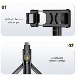 Selfie Stick Manufacturer - OEM/ODM L21 360 Degree Rotating Split Clamp 695mm