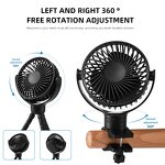 Desk Fan Manufacturer - OEM/ODM F1022 Stroller Rotary Fan Flexible Octopus Tripod