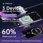 Power Bank Factory - OEM/ODM Q7 Wireless 20000mah 22.5w Magnetic PD QC Charging