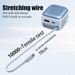 Phone Charger Manufacturer - OEM/ODM New K60 35W GaN with Built-in Cable Retractable