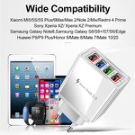 Wall Charger Manufacturer - OEM/ODM 4USB Multi-port Travel Fast Chargers US EU Plug
