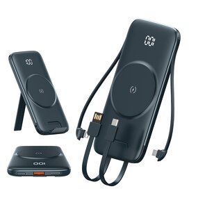 Wireless Power Bank Manufacturer - OEM/ODM Ultra Thin 10000 Mah Magnetic with Charging Cable