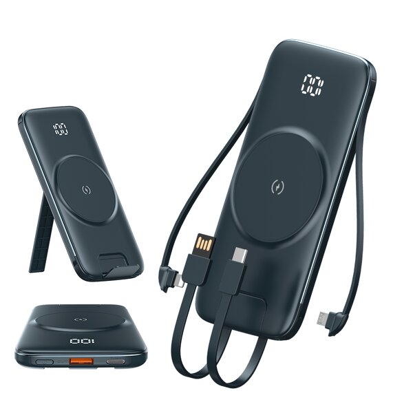 Wireless Power Bank Manufacturer - OEM/ODM Ultra Thin 10000 Mah Magnetic with Charging Cable