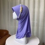 Muslim Children Hijabs Manufacturer - OEM High Quality Ruizi 3-12 Years Old Flower Diamond Little Girl Scarf Bonnet