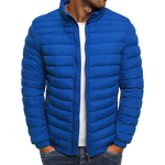 Windproof Jacket Manufacturer - OEM Men's Winter Stand-Up Collar Solid Color Cotton Blend Windproof Casual Jacket