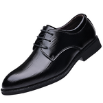 Men's Leather Shoes Manufacturer - OEM Casual Trendy Wedding Lace-Up Solid Pattern
