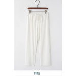 Linen Pants Manufacturer - OEM Linen Lightweight Breathable Straight Long Men's Loose Casual Pants Elastic Waist