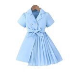 Chiffon Belted Suit Factory - OEM Chiffon Belted Suit With Puffy Sleeves Dress