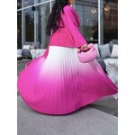 African Suit Manufacturer - OEM African Women's Clothing Pleated Print Top + Gradient Color Skirt Suit