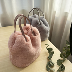 Bucket Handbag Factory - OEM Autumn Winter Fashion Fur Plush Bag New Practical Large Capacity Bucket Handbag