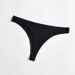 T-Back Panties Factory - OEM New Trend Cotton Solid T-Back Hot Panties Large Size Fat Women Briefs