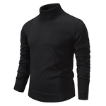 Cotton Sweater Factory - OEM Autumn Winter Men's Cotton Sweater Knitted Long Sleeve Pullover Trendy High Neck Anti-pilling