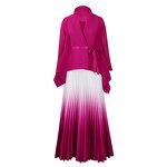 African Clothing Cape Set Factory - OEM African Clothing Cape Solid Color Blouse Gradient Long Skirt Suit