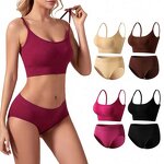 Yoga Set Factory - OEM New Trend Ruizi Gather No Underwire Large Size Yoga Suspender Beautiful Vest Briefs