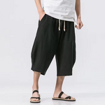 Summer Casual Pants Factory - OEM Men's Lightweight Flat Front Linen/Cotton Summer Casual Pants Plus Size Loose Fit