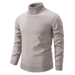 Cotton Sweater Factory - OEM Autumn Winter Men's Cotton Sweater Knitted Long Sleeve Pullover Trendy High Neck Anti-pilling