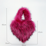 Heart Bag Manufacturer - OEM European American Style New Small Cross-Body Heart Bag Fur Plush Shell Family Style