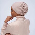 Muslim Hijabs Manufacturer - OEM Est Islamic Muslim Ruched Elastic Milk Silk Jersey Stretch Tie Back Underscarf