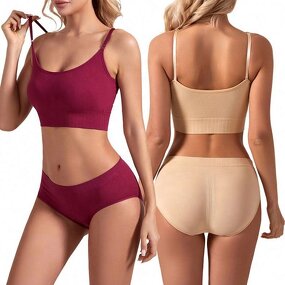 Yoga Set Factory - OEM New Trend Ruizi Gather No Underwire Large Size Yoga Suspender Beautiful Vest Briefs