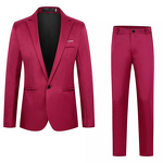 Slim Fit Suit Set Manufacturer - OEM New Men's Business Casual Slim Fit Suit Set Two-Piece Single Breasted Closure Zipper Fly