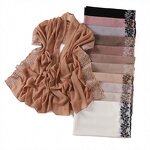 Islamic Shawl Factory - OEM 2024 Ruizi Women Islamic Shawl Muslim Headscarf Bawal Tudung Vine Pattern Embroidery Chiffon