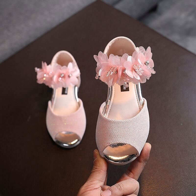 Children's Sandals Factory - OEM Popular Children's Sandals Summer Princess Glass New High Heels for Little Girls