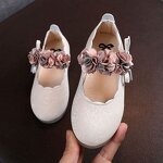 Baby Princess Shoes Manufacturer - OEM Fashion Factory Cute Bow Pu Leather Baby Princess Party Comfort Soft Soled Flowers