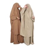 Muslim Abaya Factory - OEM High Quality Ruizi Modest Nida Niqab String Khimar Muslim Islamic Clothing Two Pcs
