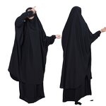 Muslim Abaya Factory - OEM High Quality Ruizi Modest Nida Niqab String Khimar Muslim Islamic Clothing Two Pcs