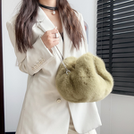 Plush Bun-Shaped Handbag Factory - OEM New Plush Bun-Shaped Handbag Cute Dumpling Bag for Autumn Winter Versatile