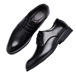 Men's Leather Shoes Manufacturer - OEM Casual Trendy Wedding Lace-Up Solid Pattern