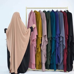 Hijabs Jilbab Factory - OEM 2024 Ruizi Hijabs Jilbab Nida Khimar Women Long Overhead Tie Back for Eid