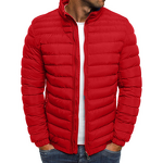 Windproof Jacket Manufacturer - OEM Men's Winter Stand-Up Collar Solid Color Cotton Blend Windproof Casual Jacket