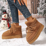 Snow Boots Factory - OEM Autumn Winter Fleece Lined Warm Short Slip-On Elastic