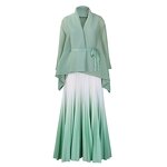 Cloak Dress Factory - OEM Cloak Bat Sleeve Gradient Dress Two-piece Dresses