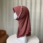 Muslim Children Hijabs Manufacturer - OEM High Quality Ruizi 3-12 Years Old Flower Diamond Little Girl Scarf Bonnet