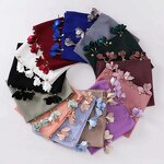 Pearl Shawl Manufacturer - OEM 2024 Ruizi Premium Pearl Ladies Shawl Wraps for Muslim Women Scarf With Flower Tassel