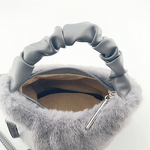 Crossbody Bag Factory - OEM Autumn Winter Women's Underarm Bag New Fur Plush Candy Color Basket