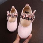 Baby Princess Shoes Manufacturer - OEM Fashion Factory Cute Bow Pu Leather Baby Princess Party Comfort Soft Soled Flowers