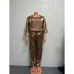 Satin Set Manufacturer - OEM European American Women's Solid Casual Smooth Five-Quarter Sleeves