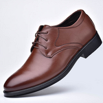 Leather Shoes Manufacturer - OEM Men's Business Formal Versatile Casual Lace-up Solid Pattern