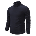 Cotton Sweater Factory - OEM Autumn Winter Men's Cotton Sweater Knitted Long Sleeve Pullover Trendy High Neck Anti-pilling