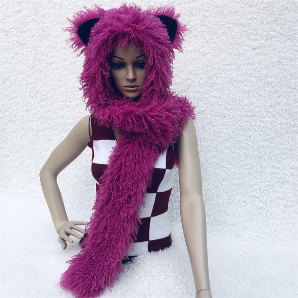 Cat Ear Scarf and Hat Manufacturer - OEM New Cat Ear Scarf and Hat Autumn Winter Warm Wool Fur Neck Scarf Excellent Ear