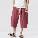 Summer Casual Pants Factory - OEM Men's Lightweight Flat Front Linen/Cotton Summer Casual Pants Plus Size Loose Fit
